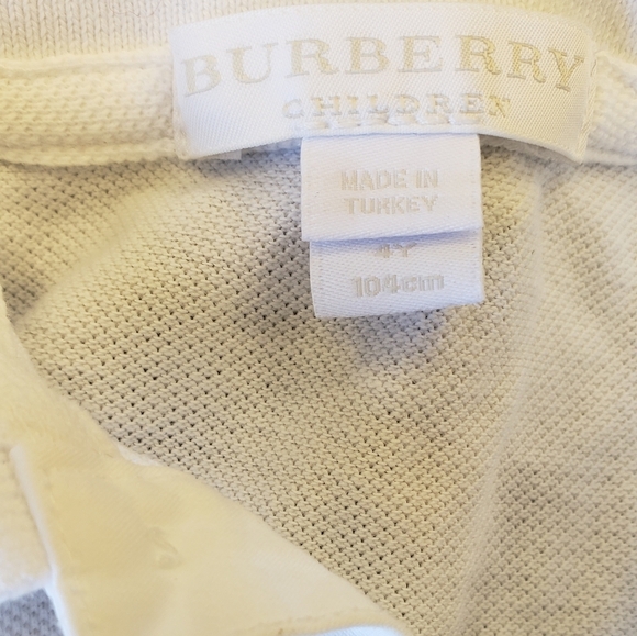 Boys Burberry Children Soldier White Polo Top - Picture 2 of 7